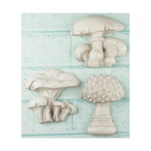 Shabby Chic Resin Treasures - Mushrooms